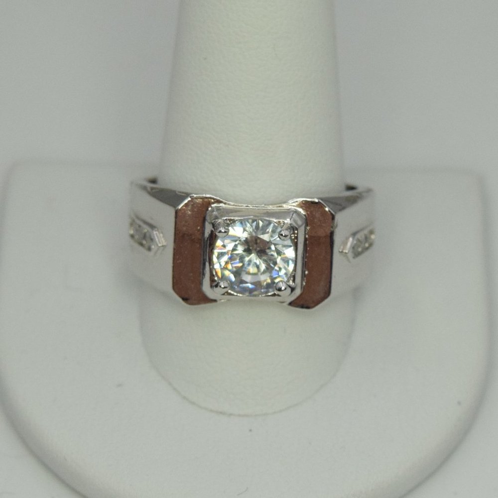 Men's Diamond Look Sterling Silver Ring